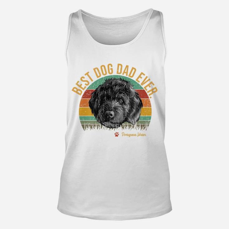 Vintage Best Portuguese Water Dad Ever Gift For Dog Lover Unisex Tank Top