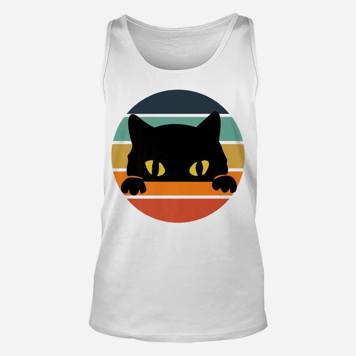 Vintage Black Cats Lover, Retro Style Cats Gift Unisex Tank Top