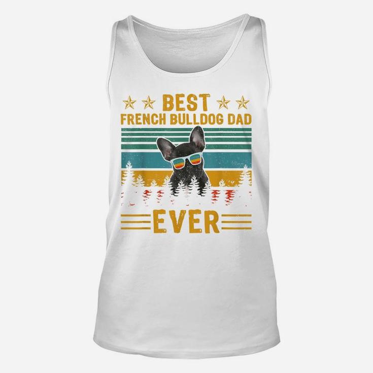 Vintage Retro Best French Bulldog Dad Ever Dog Father's Day Unisex Tank Top