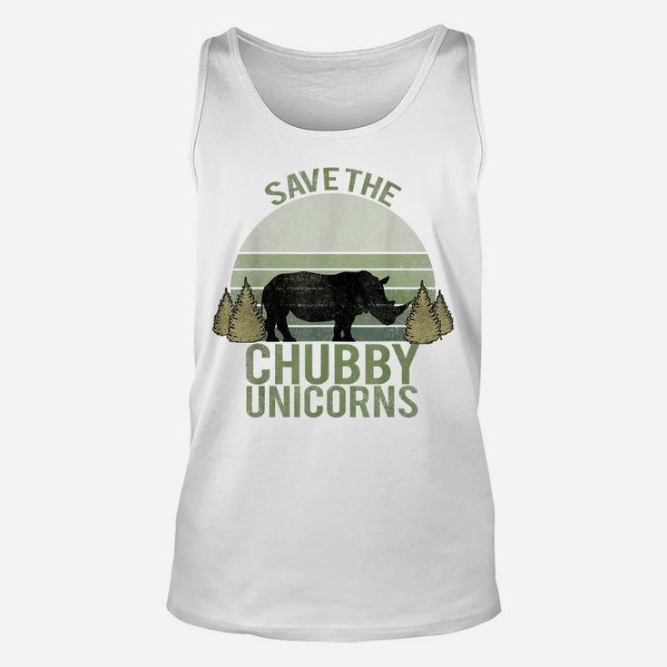 Vintage Retro Tshirt, Save The Chubby Unicorns T-Shirt Unisex Tank Top