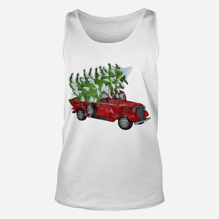 Vintage Wagon Christmas - Tree On Car Xmas Vacation Unisex Tank Top