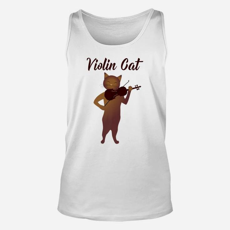 Violin Cat Musical Premium Tshirt Unisex Tank Top