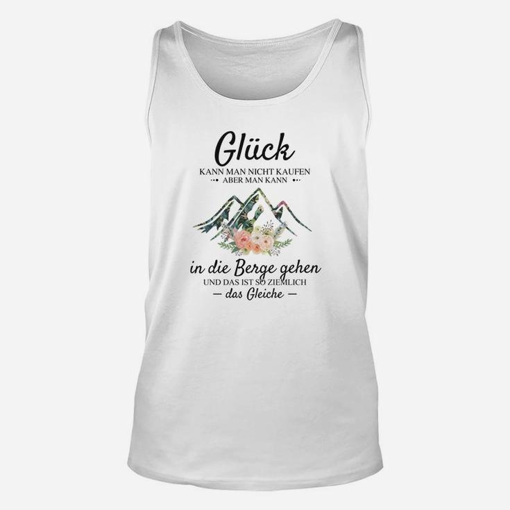 Wanderlust Unisex TankTop Glück in die Berge gehen, Bergsteiger Motiv