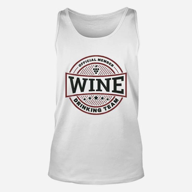 Wine Drinking Team Unisex Tank Top