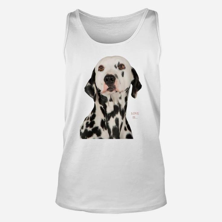 Womens Dalmatian Shirt Dalmation Tshirt Dog Mom Dad Love Pet Tee Unisex Tank Top
