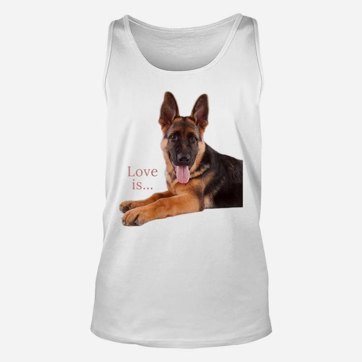 Womens German Shepherd Shirt Shepard Dog Mom Dad Love Pet Puppy Tee Unisex Tank Top