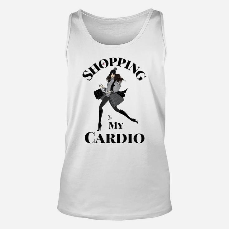 Womens Shopping Is My Cardio Fitness Gym Workout Women Unisex Tank Top