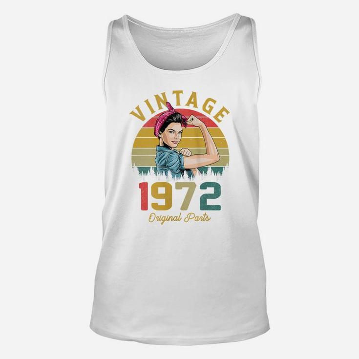 Womens Vintage 1972 Made In 1972 49Th Birthday 49 Years Old Gift Unisex Tank Top