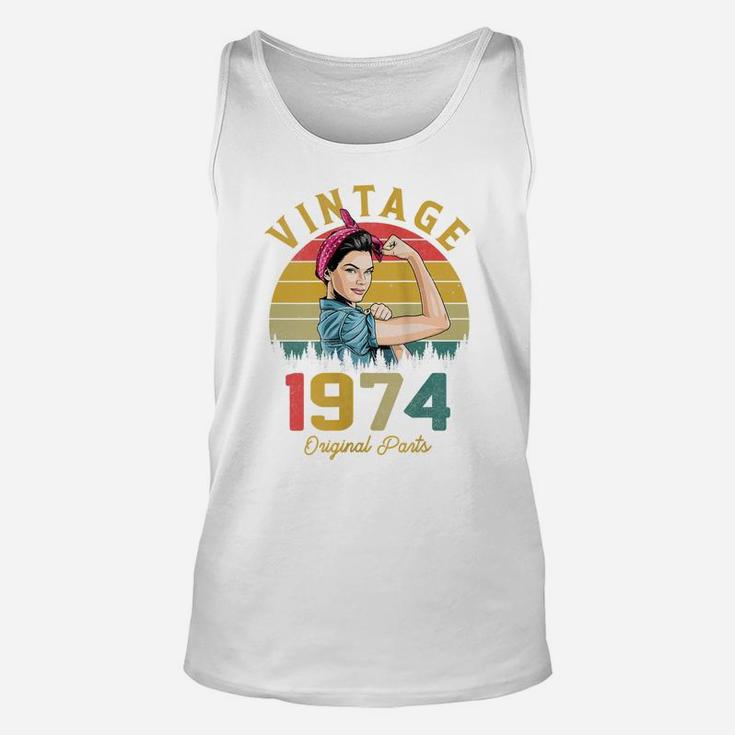 Womens Vintage 1974 Made In 1974 47Th Birthday 47 Years Old Gift Unisex Tank Top