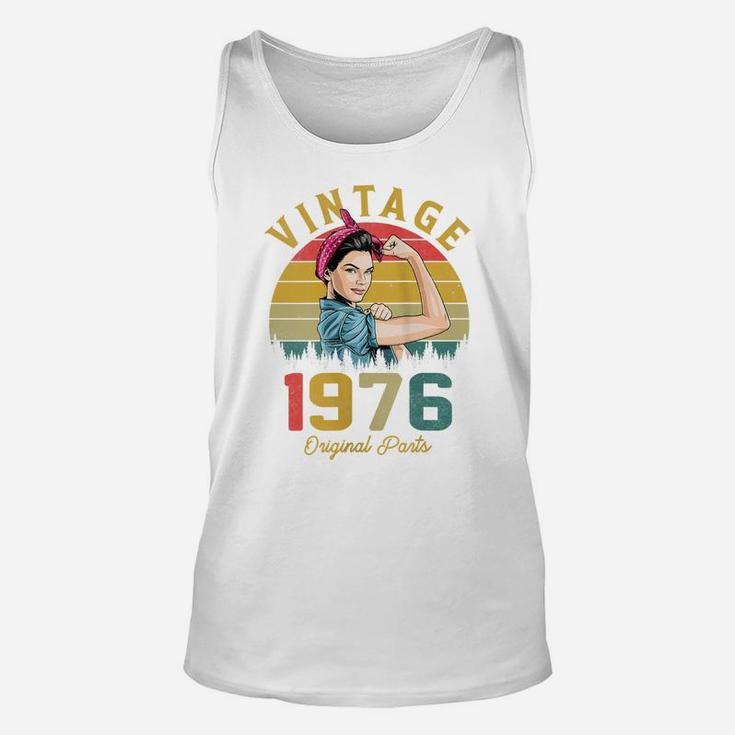 Womens Vintage 1976 Made In 1976 45Th Birthday 45 Years Old Gift Unisex Tank Top