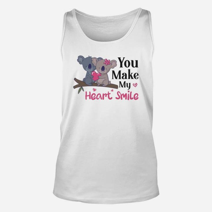 You Make My Heart Smile Gift For Valentine Happy Valentines Day Unisex Tank Top