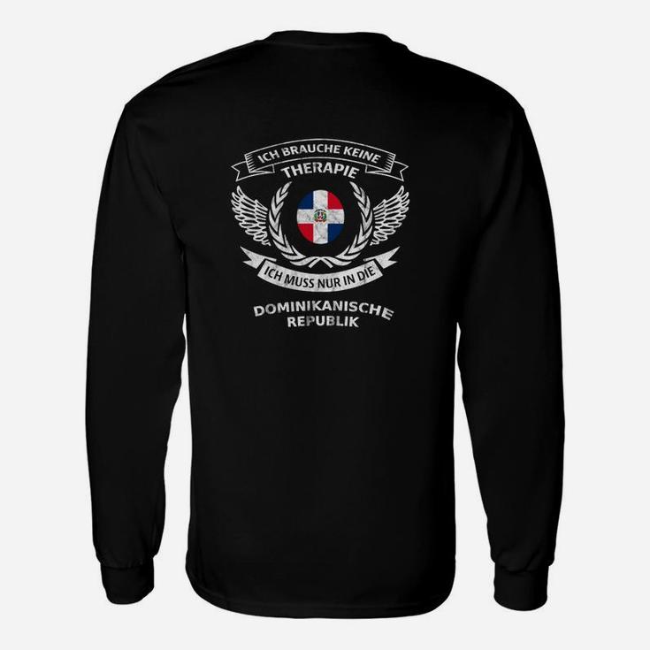 Exklusives Dominikanisches Republik Therapie Retro T- Langarmshirts