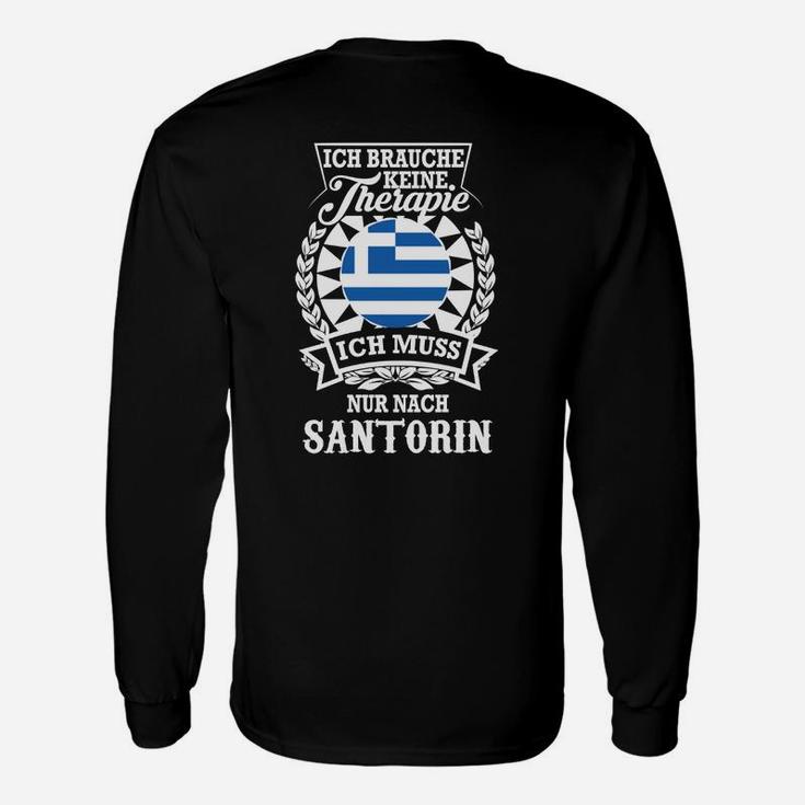 Griechenland-inspiriertes Langarmshirts Santorini-Therapie, Urlaubsstimmung Tee