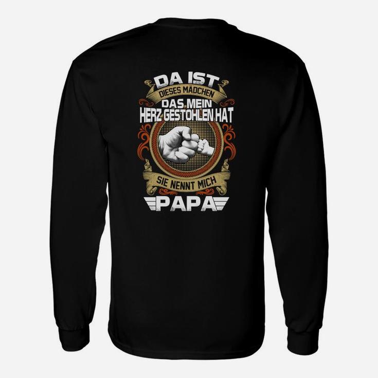 Herzstehlendes Mädchen Papa Langarmshirts, Vaterliebe Design