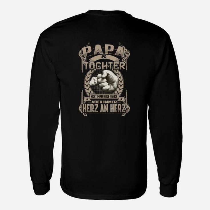 Papa-Tochter Themen Langarmshirts, Herz an Herz Design