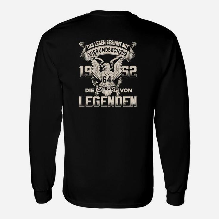 Schwarzes Adler Langarmshirts, Geburtsjahr 1964, Legenden Design