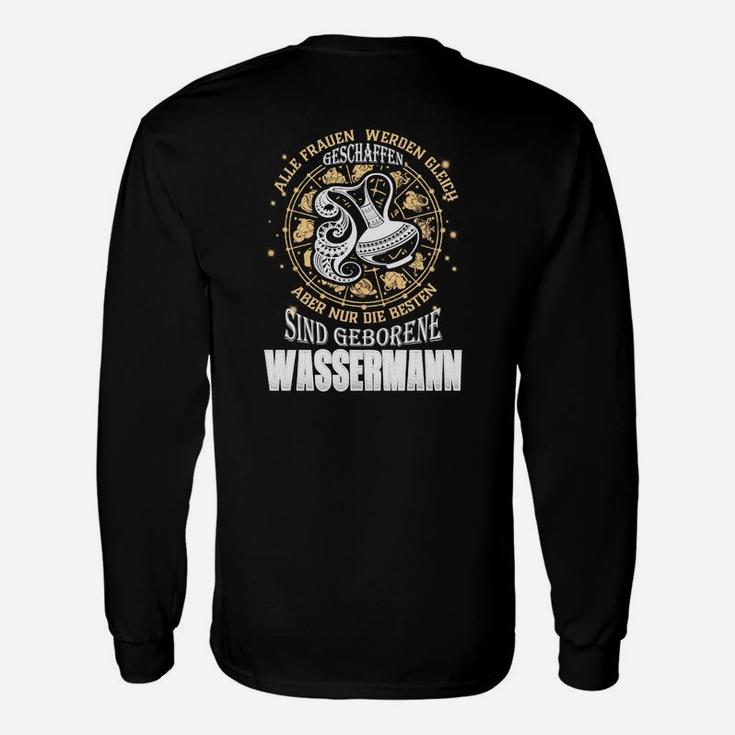 Wassermann Sternzeichen Langarmshirts mit Spruch, Astrologie Design Tee