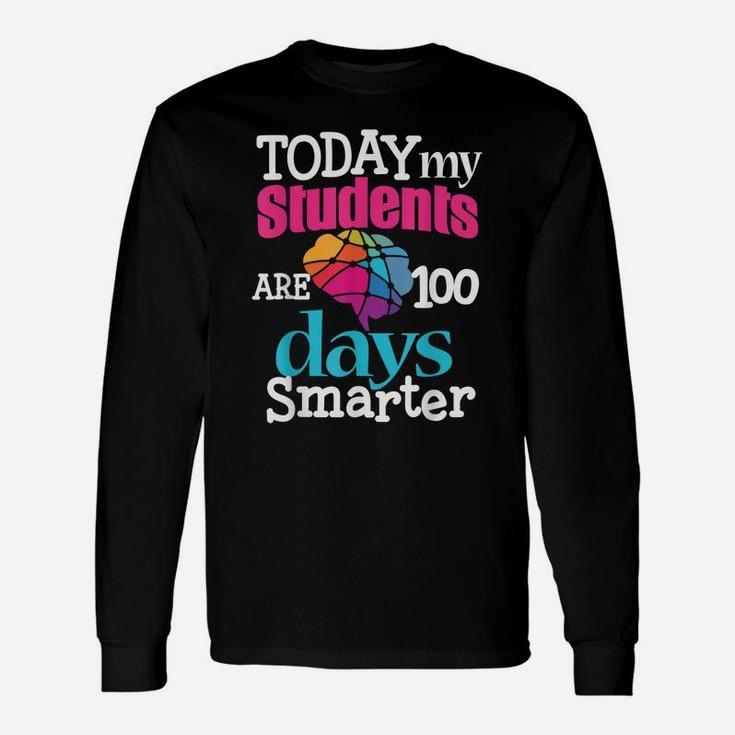 100 Days Of School Teacher Shirt Funny Tee For Men Women Unisex Long Sleeve
