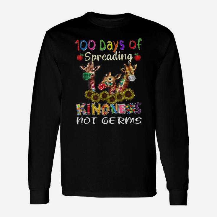 100Th Day Of School 100 Days Of Spreading Kindness Not Germs Unisex Long Sleeve