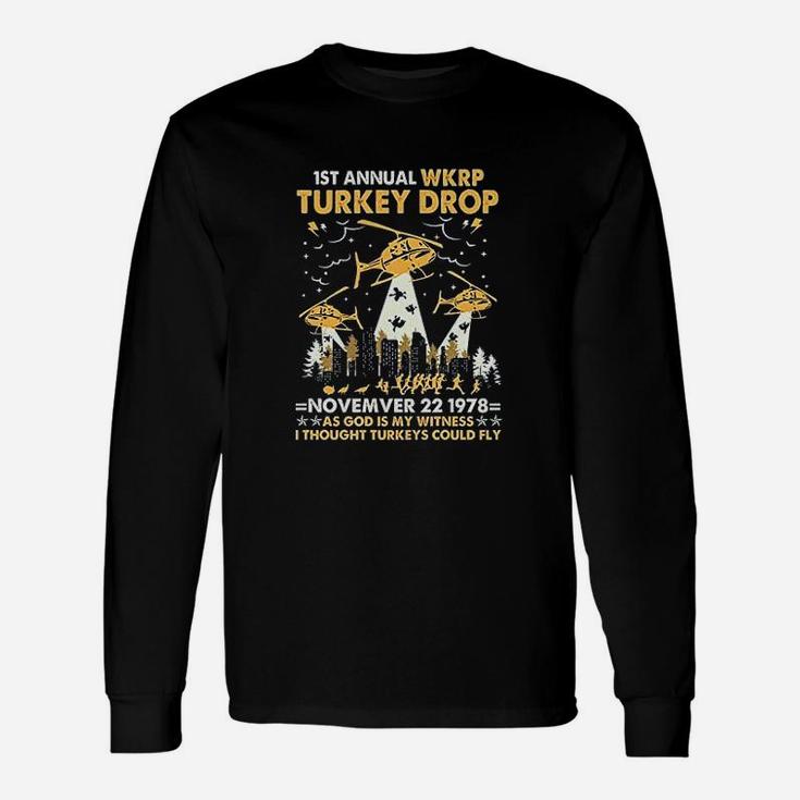 1St Annual Wkrp Turkey Drop November 22 1978 Funny Thanksgiving Day Unisex Long Sleeve