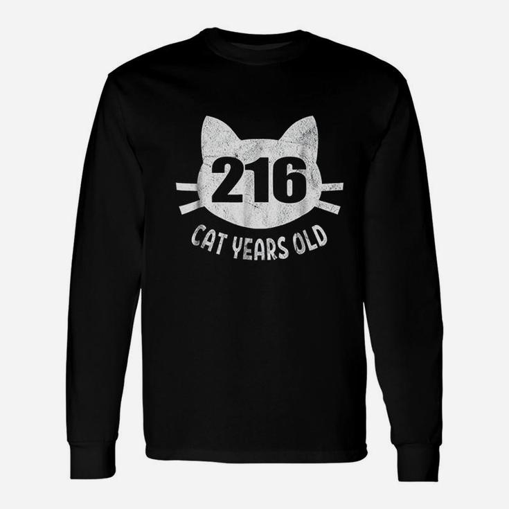 216 Cat Years Old 50Th Birthday Gift For Cat Lovers Unisex Long Sleeve