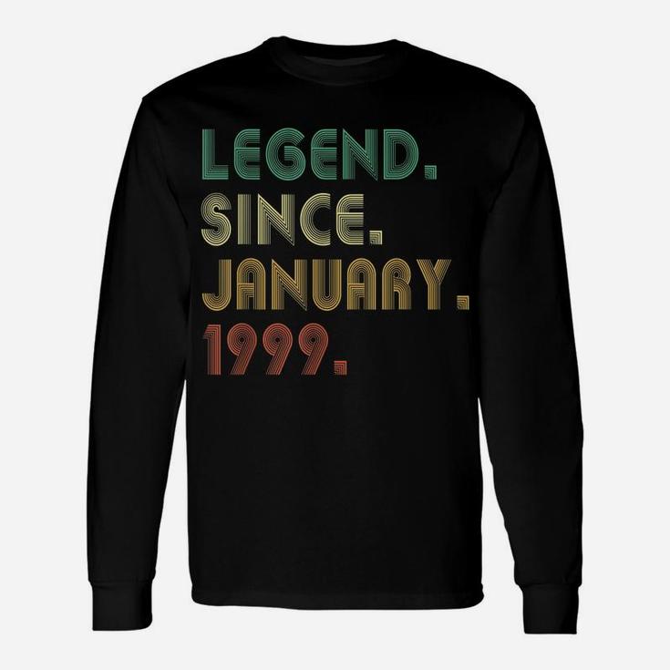 23Rd Birthday Gift Legend Since 1999 January 23 Years Old Unisex Long Sleeve