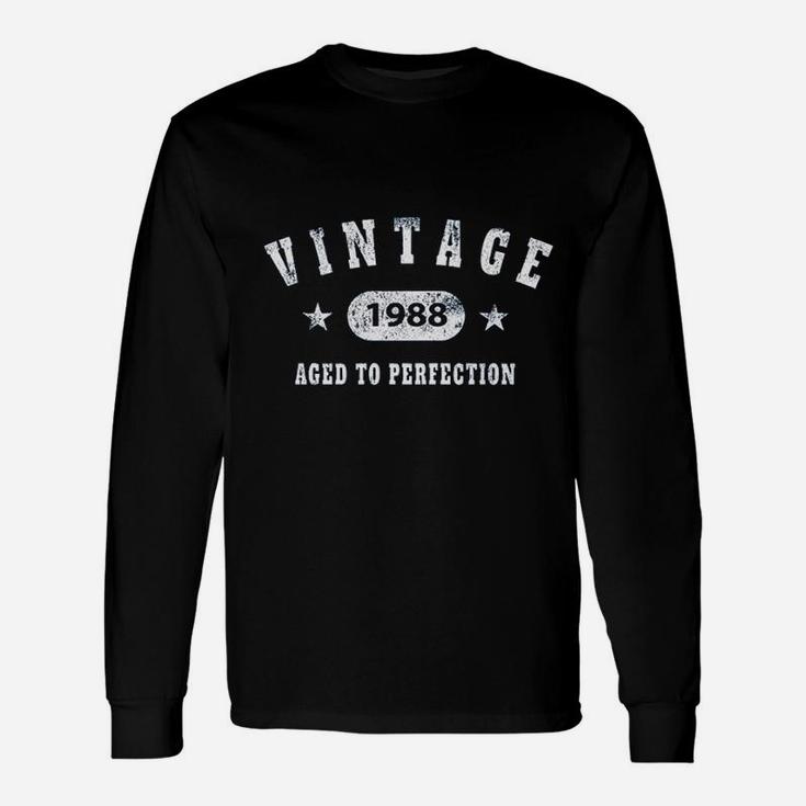 33Rd Birthday For Men Vintage 1988 Aged To Perfection Unisex Long Sleeve