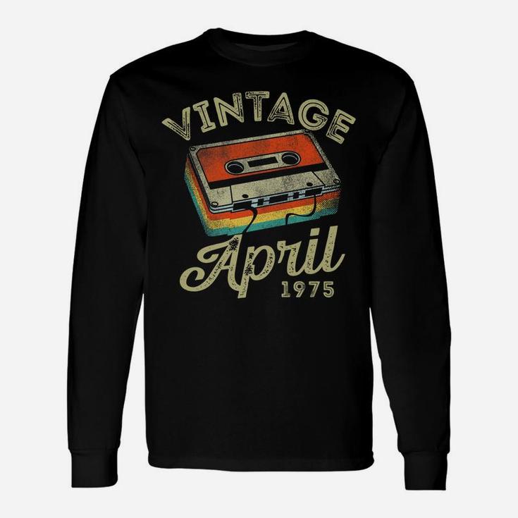 45 Year Old Vintage April 1975 Cassette Tape 45Th Birthday Unisex Long Sleeve