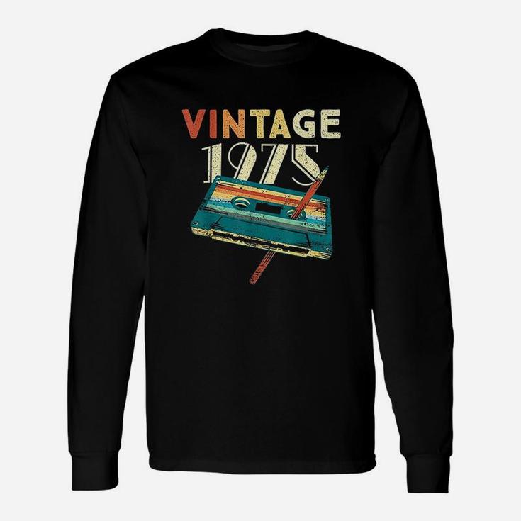 46 Years Old Gifts Vintage 1975 Music Cassette 46Th Birthday Unisex Long Sleeve