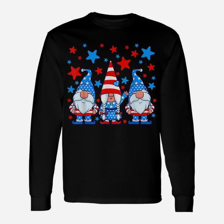 4Th Of July Gnomes Patriotic American Flag Cute Gnome Women Unisex Long Sleeve