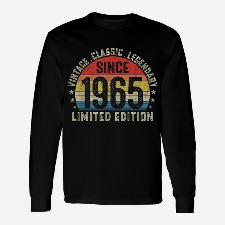 56Th Birthday Gift 56 Year Old Bday Retro Vintage Since 1965 Unisex Long Sleeve