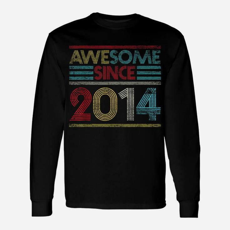 5Th Birthday Gifts - Awesome Since 2014 Unisex Long Sleeve