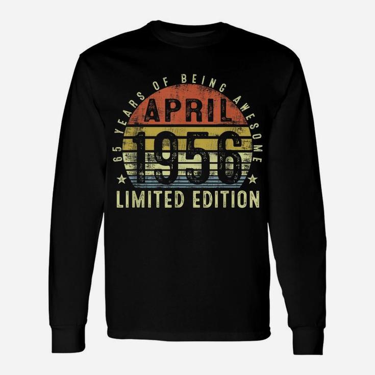 65 Years Old 65Th Birthday Decoration April 1956 Unisex Long Sleeve