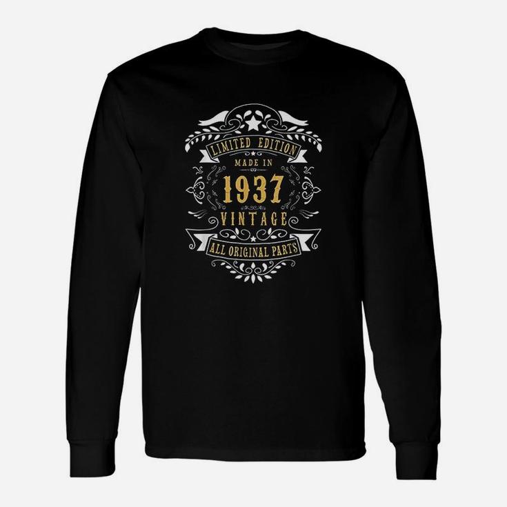 84 Years Old Made In 1937 84Th Birthday Gift Idea Vintage Unisex Long Sleeve