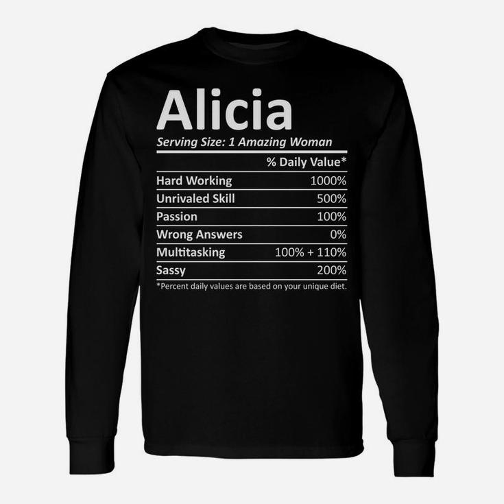 Alicia Nutrition Personalized Name Funny Christmas Gift Idea Unisex Long Sleeve