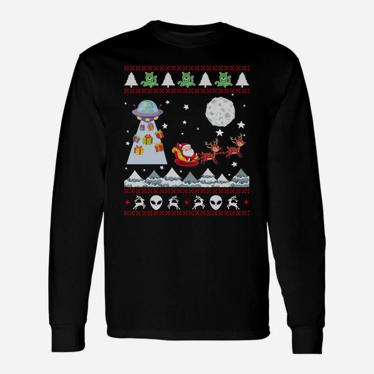 Alien And Santa Christmas Gifts Sweatshirts For Women Men Sweatshirt Unisex Long Sleeve