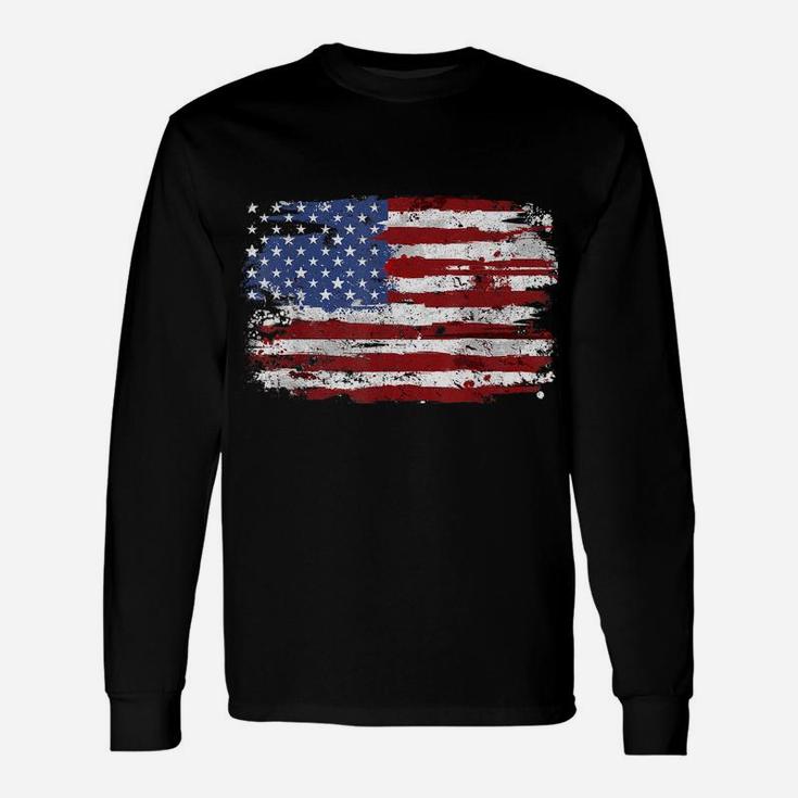 American Flag Usa United States Of America Us 4Th Of July Unisex Long Sleeve