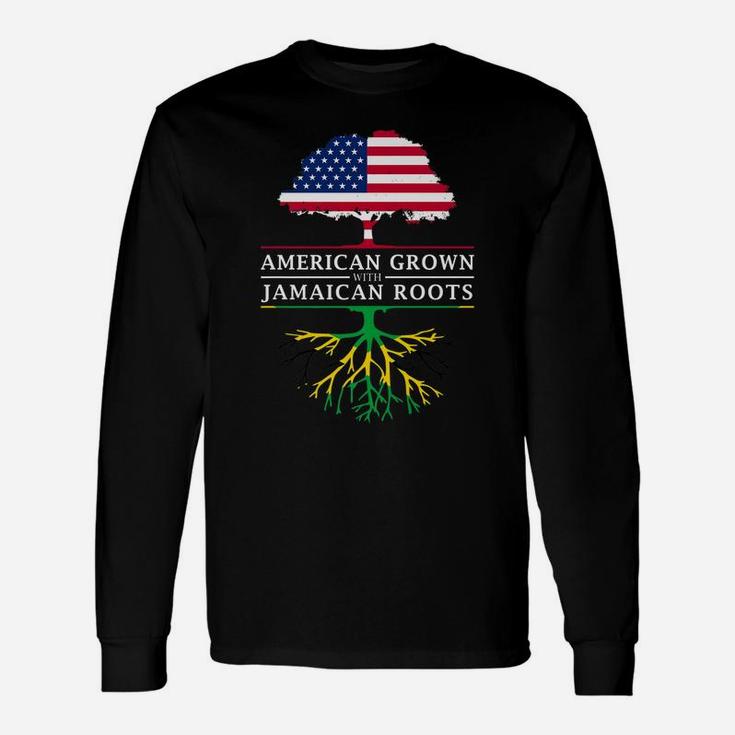 American Grown With Jamaican Roots - Jamaica Unisex Long Sleeve