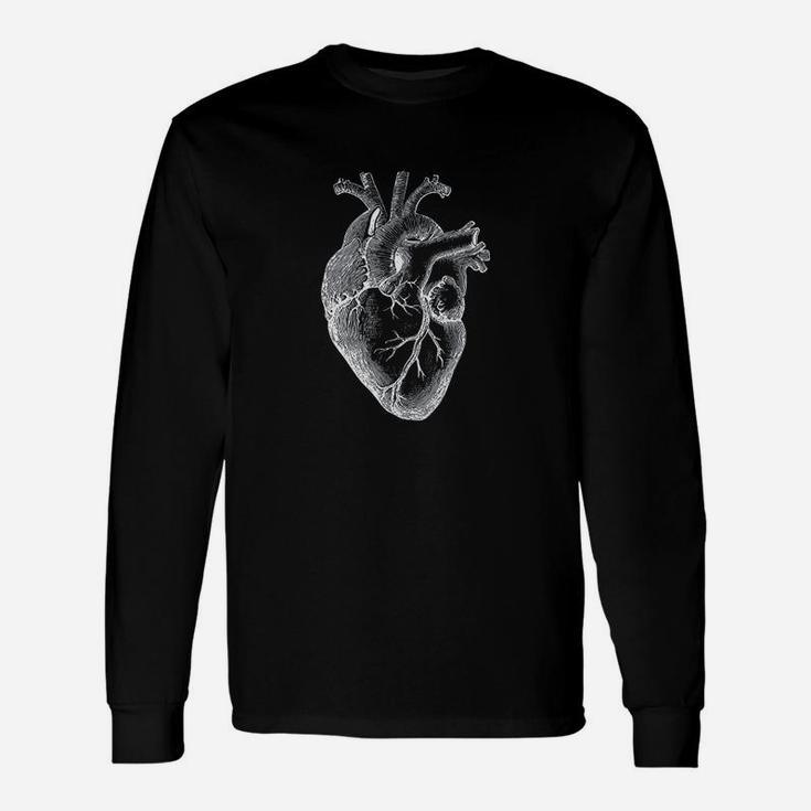 Anatomical Heart Illustration Spreading Love Valentine Art Unisex Long Sleeve
