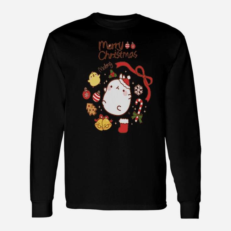 Animal Xmas Chick Rabbit Happy Festival Winter Meme Long Sleeve T-Shirt