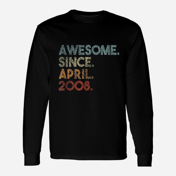 April 2008 Official Teenager 13Th Birthday 13 Years Old Unisex Long Sleeve