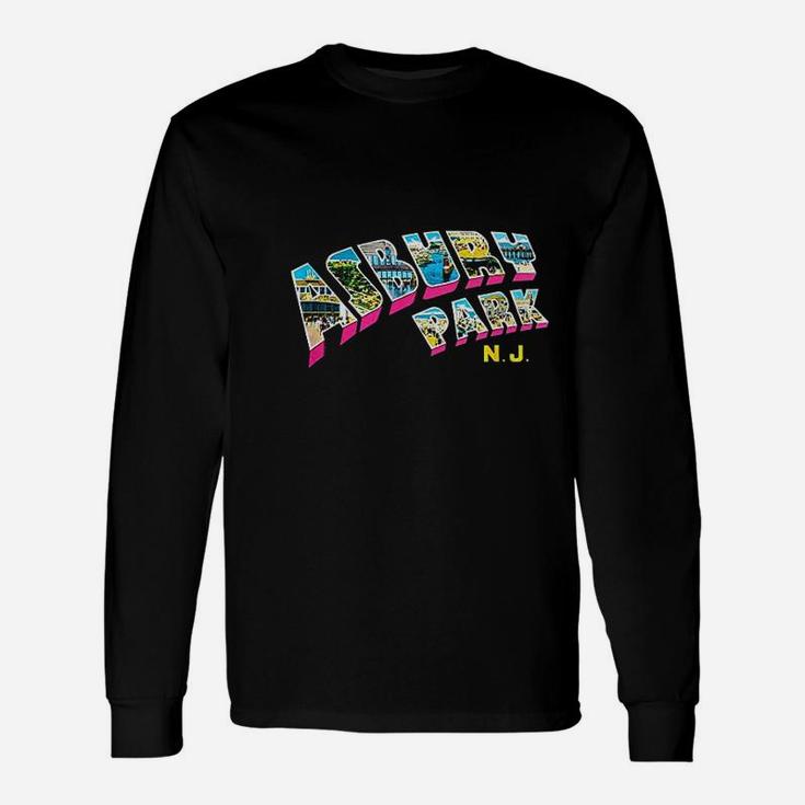 Asbury Park Nj Retro New Jersey Souvenir Long Sleeve T-Shirt