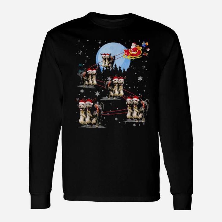 Aussiedoodle Reindeer Santa Xmas For Dog Long Sleeve T-Shirt