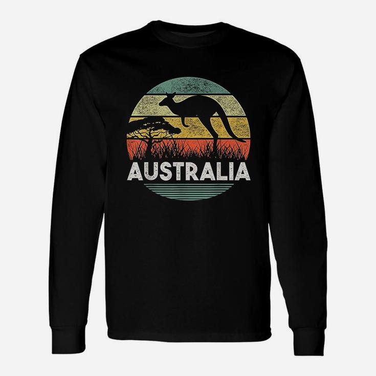 Australia Day Funny Australian Kangaroo Vintage Gift Unisex Long Sleeve