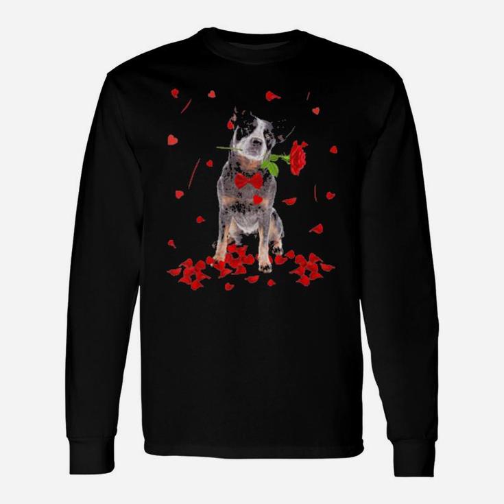 Australian Cattle Dog Valentine's Day Sweater Long Sleeve T-Shirt