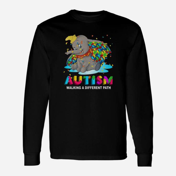 Autism Waling Different Path Long Sleeve T-Shirt