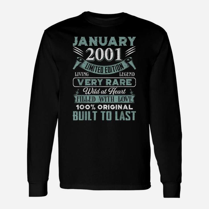 Awesome January 2001 19Th Birthday Gift Lover 19 Years Bday Unisex Long Sleeve