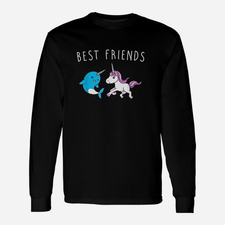 Awesome Unicorn And Narwhal Best Friends Fun Unisex Long Sleeve