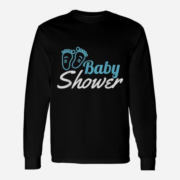 Baby Shower Royal Matching Gender Reveal Pregnancy Party Long Sleeve T-Shirt
