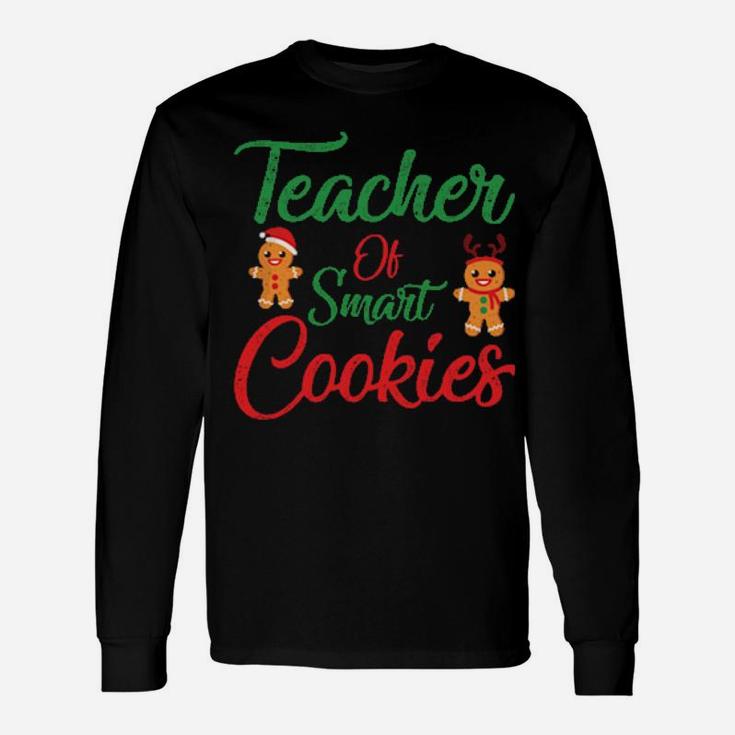Baker Xmas Teacher Cute Gingerbread Cookies Long Sleeve T-Shirt